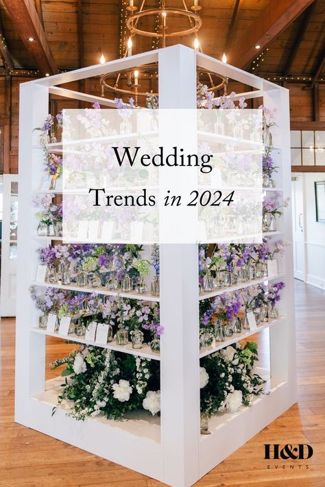 Curious what's hot in 2024 weddings? Dive into our blog post and discover the coolest trends, from unique themes to creative color schemes. Unique Event Decor, Event Venue Design, Popular Wedding Themes, 2023 Weddings, Wedding Flower Trends, Popular Wedding Colors, Flower Backdrop Wedding, Unique Themes, Event Trends