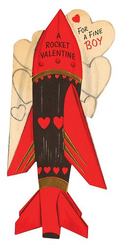 Rocket Valentine, Cowboy Valentines, Valentines Illustration, Valentine Postcards, Retro Artwork, February Valentines, Old Cards, Vintage Valentine Cards, Retro Valentines