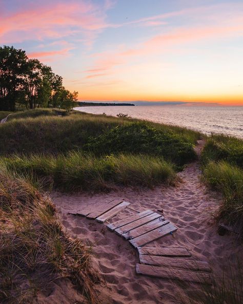 Joey and Jessica Sancrant on Instagram: “Did you know there are two Michigan State Parks between Caseville and Port Austin?  This is a sunset shot from Port Crescent State Park.…” Caseville Michigan, Port Austin, Michigan State Parks, Northern Michigan, Michigan State, State Park, State Parks, Crescent, Did You Know