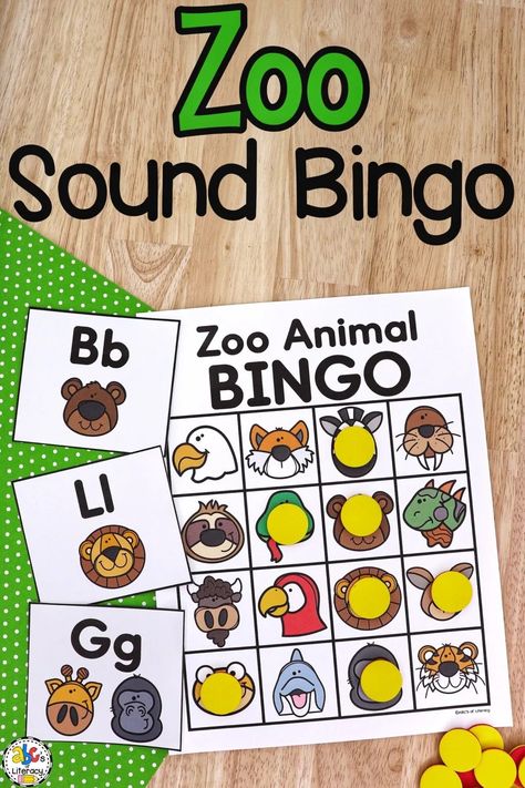 Zoo Animals Preschool Activities, Jungle Animals Preschool, Zoo Activities Preschool, Zoo Animals Preschool, Reading Preschool, Zoo Animal Activities, Preschool Zoo Theme, Learning Letter Sounds, Language Activities Preschool