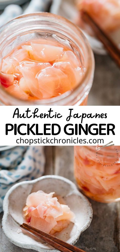 Pickles Recipes, Fermented Vegetables Recipes, Sushi Ginger, Pickled Vegetables Recipe, Ginger Recipe, Island Recipes, Dessert Sushi, Dessert Chef, Fermentation Recipes