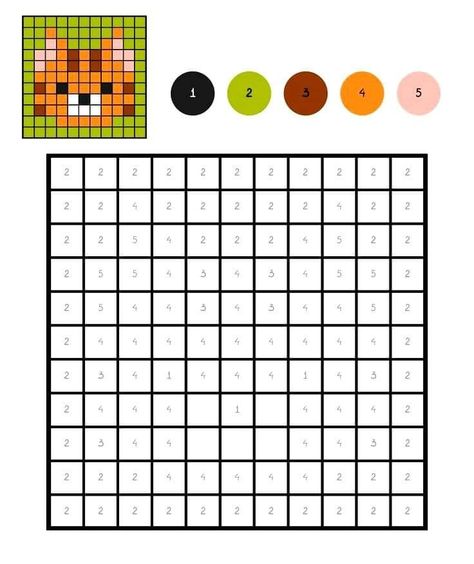 Pixel Art Coloring Pages, Pixel Art Noel, Color By Number Printable, Pixel Color, Easy Pixel Art, Color By Numbers, Pixel Art Pattern, Diy Crafts To Do, Preschool Learning Activities