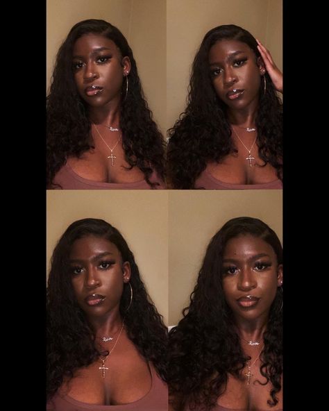 #blackwomensmakeup #darkskinmakeup #blackwomensfashion #lacefrontwigs instagram: @victoria.udo_ Bright Undereye Makeup, Bright Undereye, Under Eye Makeup, Black Women Makeup, Women Makeup, Dark Skin Makeup, Black Women Fashion, Human Hair Wigs, Lace Wigs