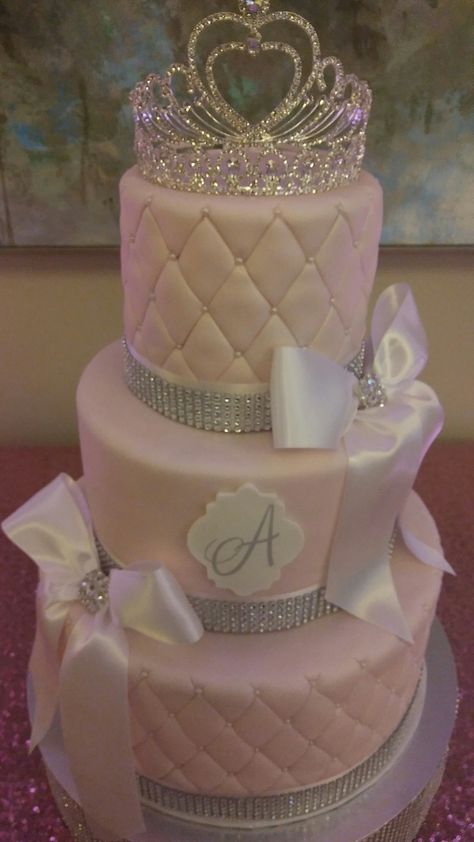 Sweet 15! Pink Sweet 16 Cake Ideas, Sweet 16 Princess Cake, Cute Sweet 16 Birthday Cakes, Sweet 16 Two Tier Cake, Princess 15 Birthday Party, Royal Sweet 16 Theme Pink, 3 Teir Cakes Ideas Birthday, Quince Cake Ideas Pink, Sweet 16 Traditions Ideas