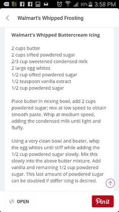 Wiped Icing Recipe, Vintage Cake Frosting Recipe, Old Fashion Icing Recipes, Walmart Frosting Recipe, Walmart Whipped Icing Recipe, Walmart Whipped Frosting Recipe, Whipped Icing Recipe For Cakes, Walmart Buttercream Frosting Recipe, Whipped Icing Recipe