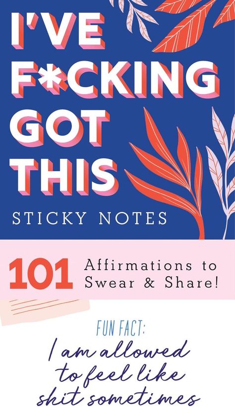 Add a dose of humor and motivation to your day with these hilarious yet empowering sticky notes! With 101 affirmations that pack a punch, these sticky notes are perfect for a dose of laughter and encouragement. Ideal as a white elephant gift or for anyone who needs a boost of confidence in their daily grind. #StickyNotes #FunnyGifts #MotivationalQuotes #Affirmations #WhiteElephantGift #DailyMotivation #GiftsToSwearBy #Empowerment #PositiveVibes #OfficeHumor White Elephant Gift, Calendar Gifts, Office Humor, Daily Grind, White Elephant, White Elephant Gifts, Daily Motivation, Daily Affirmations, Sticky Notes