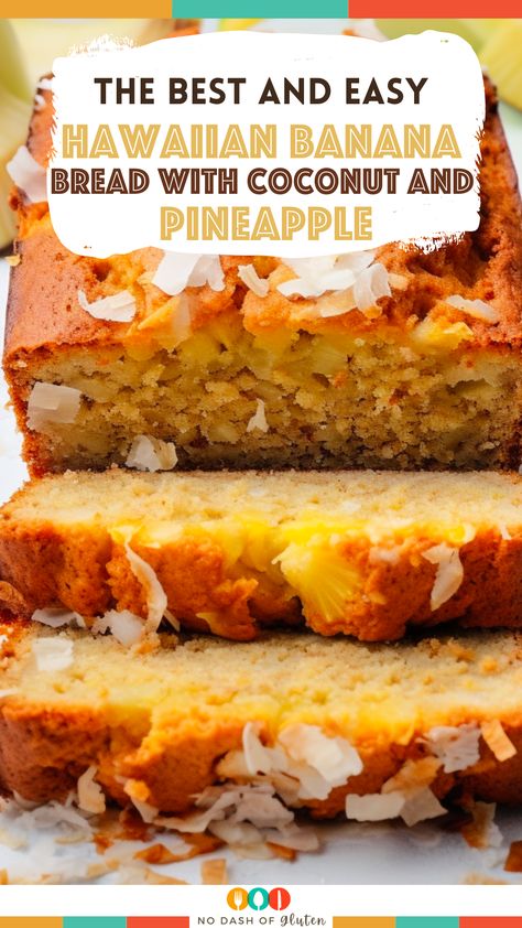 Pineapple Coconut Quick Bread, Hummingbird Bread Recipe Southern Living, Hawaiian Banana Bread Recipe Easy, Haiwan Banana Bread, Hawaiian Loaf Bread Recipes, Banana Hawaiian Bread, Pineapple Coconut Bread Recipe, Tropical Banana Bread Recipe, Hawaiian Pineapple Bread