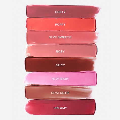 Saie Blush Sweetie, Saie Dew Blush Chilly, Saie Blush Spicy, Saie Blush Shades, Saie Dew Blush, Blush Swatches, Sephora Blush, Lipstick Ideas, Blush Liquid