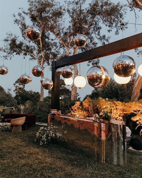 Disco Bar, New Years Wedding, Cowboy Wedding, Inspo Instagram, Santa Barbara Wedding, Wild Heart, Luxury Wedding Planner, Disco Balls, Wedding Mood Board