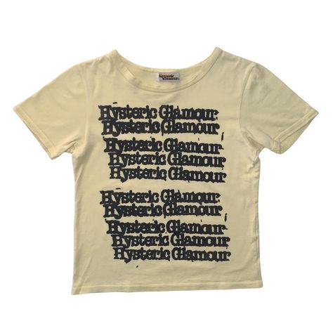 Vintage Hysteric Glamour, Hysteric Glamour Shirt, Hysteric Glamour 90s, Minimal Shirt Design, Extreme Fashion, Fashion Typography, Text Print, Hysteric Glamour, Tee Shirt Designs