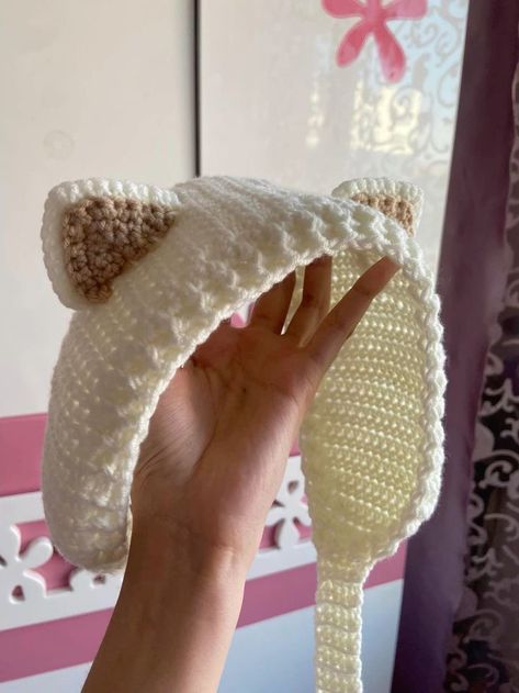 Cat Earmuffs Crochet, Crochet Earmuffs Tutorial, Crochet Headband With Ears, Crochet Earmuff Headband, Cat Headband Crochet, Crochet Cat Headband, Crochet Bunny Headband, Star Earmuffs Crochet, Croteching Ideas