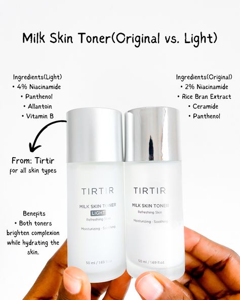 I’ve been seeing the @tirtir_global milk toners on my feed for so long and I wanted to try them out for myself and I finally got the chance to do so! I was gifted both the original milk toners and the light version in minis which is perfect because I wanted to try both and get the bigger size of the one I preferred. As a dry skin girlie, I love toners that are extra hydrating, moisturizing and soothing and I believe the original version is that for me! It’s thicker and milkier than the ... Skin Toner, Skin Benefits, Dry Skin, Toner, Skin Types, The One, Moisturizer, Milk, I Love