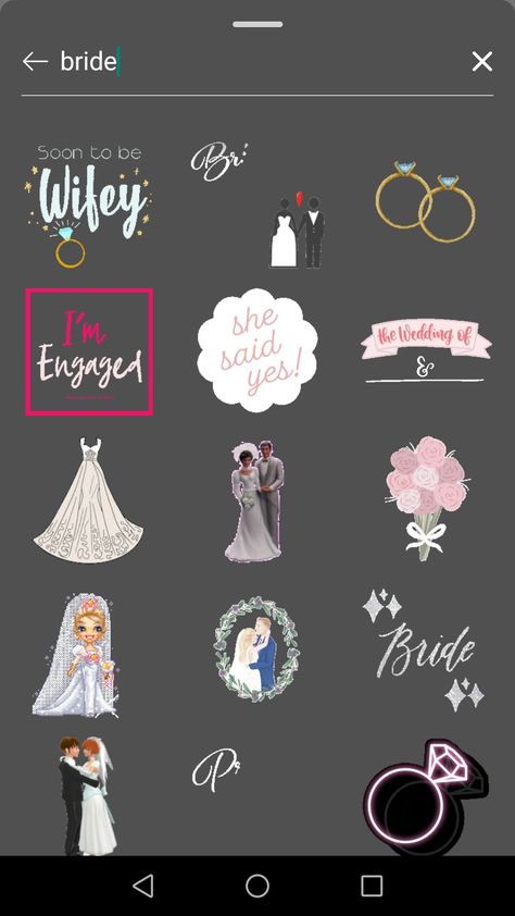 Bride Instagram Story, Instagram Gif Keyword, Creative Instagram Names, Bride Quotes, Instagram Story App, Instagram Gif, Gif Instagram, Instagram Emoji, Instagram Graphics