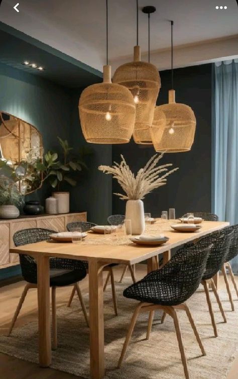 Earthy Dining Room, Boho Chic Dining Room, Japandi Kitchen, Boho Dining Room, African Interior, Scandinavian Furniture Design, Dining Room Cozy, Furniture Room, Dining Room Inspiration