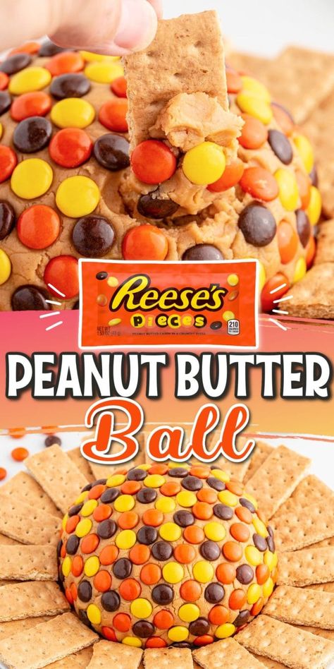 Reese’s Peanut Butter Dip, Fall Carry In Food Ideas, Healthy Delicious Desserts, Baseball Recipes, Rv Snacks, Desserts Dips, Peanut Butter Ball, Dessert Cheese Ball, I Lost 100 Pounds