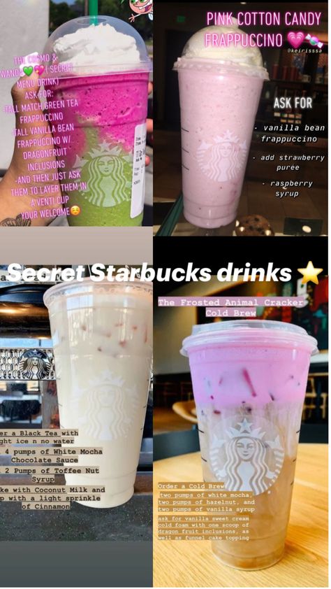 You need to try these!!! Cotton Candy Frappuccino, Fun Drink Recipe, Cosmo And Wanda, Secret Starbucks Drinks, Toffee Nut, Mocha Chocolate, Drink Recipes Nonalcoholic, How To Order Starbucks, White Mocha