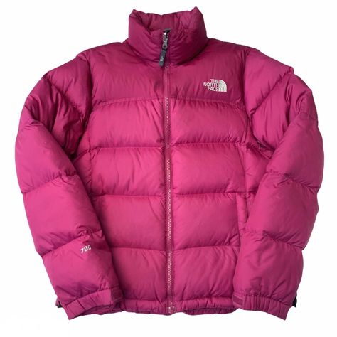 The North Face Puffa Jacket , Dark Pink , Size... - Depop Puffa Jacket, Pink North Face, Pink Jacket, North Face Women, Dark Pink, Sweatshirt Shirt, Jean Shirts, Casual Skirts, North Face