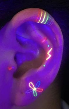 Glowing Tattoos, Led Tattoo, Fluorescent Tattoo, Uv Tattoos, Glow Tattoo, Black Light Tattoo, Neon Tattoo, Dark Tattoos, Uv Tattoo