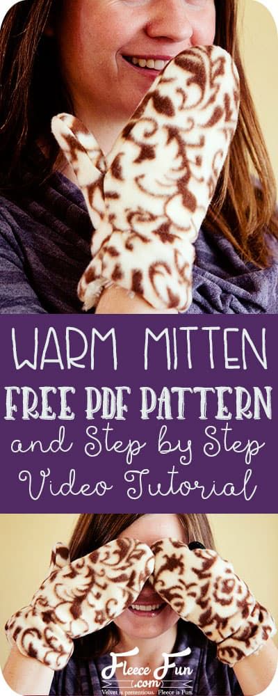 Wow this Free Mitten Pattern for Fleece comes in sizes kid to adult. What a great DIY idea. They're double lined so you know they'll be warm. I love that this tutorial has a video too! Great fleece sewing project. Mittens Free Pattern, Fleece Sewing, Fleece Sewing Projects, Fleece Mittens, Fleece Projects, Fleece Hats, Sewing Fleece, Sweater Mittens, Sewing Essentials