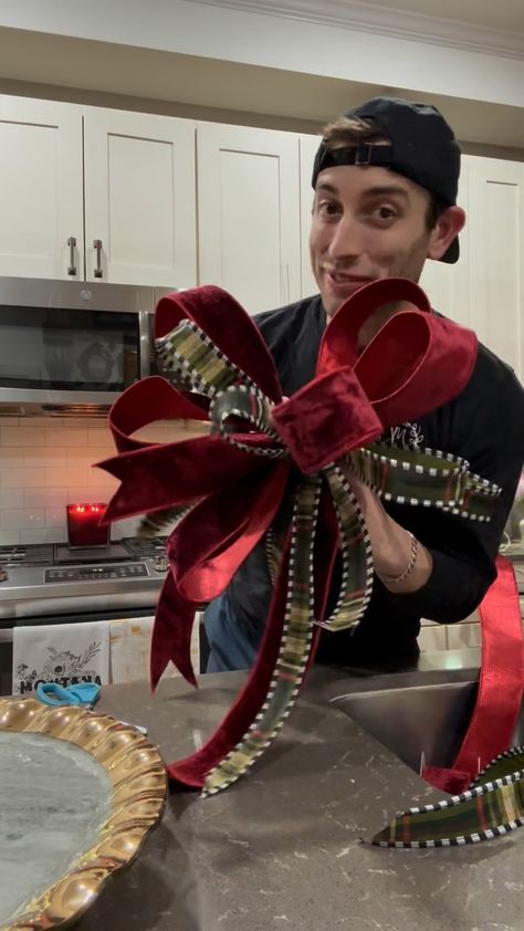 John Mark Sharpe | Save this ribbon tip for next year! …. Or this year if you’re just now starting! 🤩😂 | Instagram Diy Wreath Bow Tutorial, Germantown Tennessee, Diy Wreath Bow, Make Bows, Ribbon On Christmas Tree, Bow Tutorial, Bow Making, Christmas Bow, See You Soon