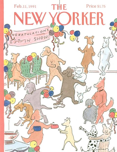 The New Yorker Magazine, New Yorker Magazine, Dog Cover, New Yorker Covers, Best In Show, 500 Piece Jigsaw Puzzles, Dog Party, February 11, Buy Wall Art