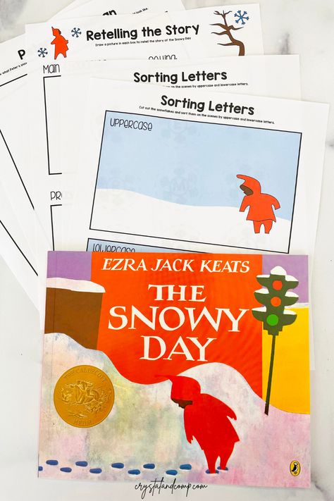 Snowy Day Book Activities, January Back To School, Pre K Classroom Ideas, The Snowy Day Book, Book Bag Ideas, Winter Preschool Crafts, January Lesson Plans, Preschool Winter Activities, Valentines Preschool