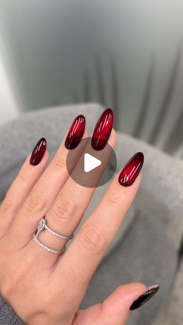 NAIL EXPERT | EDUCATOR | Natalie Zheltovski | AUSTIN TX on Instagram: "It’s that season 🧙

To create these nails you will need:

BLACK: Izemi 190 @nailarthouse.store 
SATIN CAT EYE: Kokoist white satin 23 @nailarthouse.store 
RED: Amazon Storefront (link in bio)

These are the most impressive nails for Halloween ❤️

To book these select: jelly cat eye add on 🔥

#russianmanicure #jellycateye #cateye #haloweennails #haloween #rednails" Cateyes Nails Design, Red Cat Eye Nails, Cateyes Nails, Nails For Halloween, Basic Nail, Jelly Cat, Basic Nails, Cat Eye Nails, Amazon Storefront