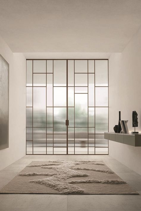 Sliding Door Design, Glass Partition, County House, Panel Systems, Furniture Showroom, Sliding Panels, Steel Doors, Glass Doors, Sliding Door