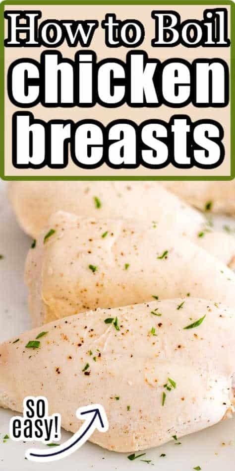 This easy method for boiling chicken breasts shows how to cook bone-in, boneless, frozen or fresh chicken breasts. Boiling Frozen Chicken Breast, Boiled Chicken Breast Recipes, Boil Frozen Chicken, Shredded Chicken Breast Recipes, Boiling Chicken, Thaw Chicken Breast, Chicken Cooking Times, Freezing Cooked Chicken, Cooking Frozen Chicken Breast