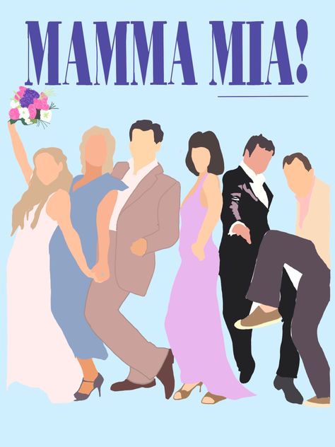 Mama Mia Poster Art, Mamma Mia Clip Art, Mama Mia Painting Ideas, Mamma Mia Homescreen, Mamma Mia Print, Mamma Mia Room Decor, Mama Mia Drawing, Mamma Mia Fanart, Mama Mia Painting