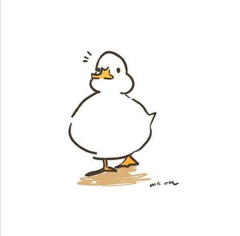 Derpy Duck Drawing, Duck Art Cute, Silly Duck Drawing, Runner Duck Drawing, White Duck Drawing, Goose Drawing Simple, Cute Goose Drawing, Cute Duck Photos, Duck Cartoon Drawing