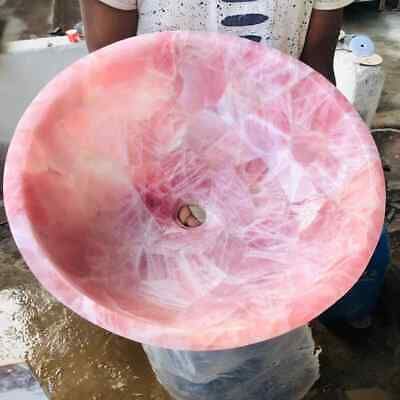 ad eBay - Rose Quartz Sink - Natural Stone Bathroom Basin / Healing Crystal Vessel / Pink - Buy Now, click the link (eBay) Rose Quartz Bathroom Sink, Pink Shaped Tub, Rose Quartz Tub, Pink Quartz Crystal, Natural Stone Bathroom, Pink Rose Quartz Healing Crystals, Quartz Sink, Stone Bathroom, Bathroom Basin