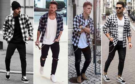 How To Wear A Flannel Shirt, How To Wear A Flannel, White Flannel Outfit, Flannel Outfits Men, Flannel Shirt Outfit, Every Man Should Own, Black Flannel Shirt, Red Flannel Shirt, Simple Casual Outfits