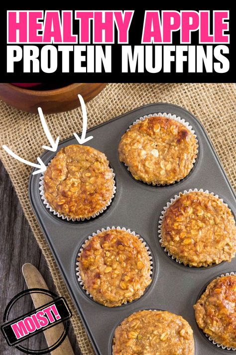 Get ready to fall in love with breakfast again with these Apple Protein Muffins! Packed with juicy apple chunks and a protein punch, they're the perfect grab-and-go snack for busy mornings. With a hint of cinnamon spice, these muffins are like a warm hug in the AM. Say hello to your new favorite breakfast buddy! Apple Protein Muffins, Healthy Protein Muffins, Apple Oat Muffins, Pumpkin Apple Muffins, Veg Protein, Apple Breakfast, Healthy Breakfast Muffins, Cinnamon Muffins, Vegetarian Protein