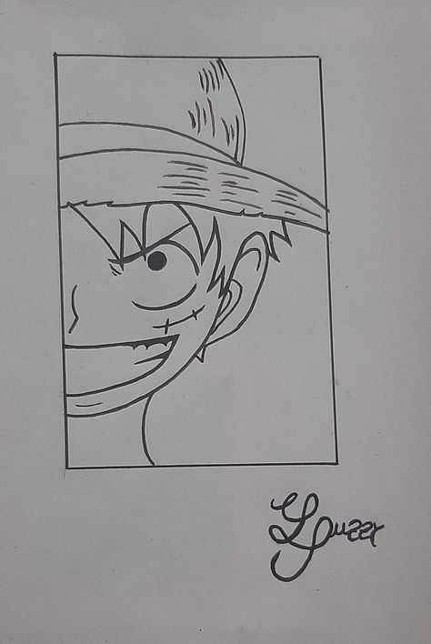 Art Sketches Tutorial Step By Step, Anime Drawings Tutorials Easy, Cute Anime Sketch Easy, Manga Drawing Easy, Anime Easy Drawing Sketch, Luffy Drawing, Luffy Art, Easy Manga Drawings, Naruto Drawings Easy