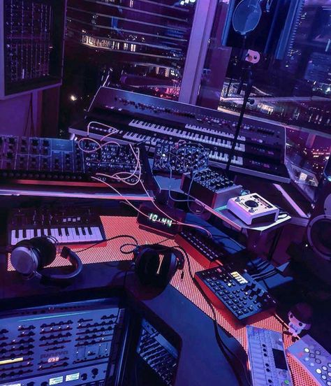 Synthesizer Aesthetic, Dark Academia Books, Soundcloud Music, Beat Maker, Building Concept, Cyberpunk Aesthetic, Boat House, Studio Gear, Punk Music