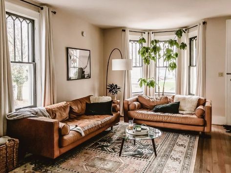 Brown Leather Couch Living Room, Brown Sofa Living Room, Leather Couches Living Room, Couches Living, Brown Couch Living Room, Leather Sofa Living Room, Mid Century Living Room, Mid Century Modern Living, Mid Century Modern Living Room