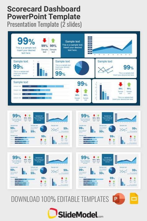 Scorecard Dashboard PowerPoint Templates | Professional PowerPoint Templates and Slides - SlideModel Company Infographic Design, Scorecard Design, Excel Ideas, Data Presentation, Excel Dashboard Templates, Balanced Scorecard, Creative Ppt, Accounting Education, Business Dashboard