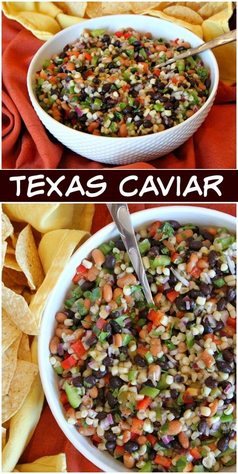 Texas Caviar Dip, Homestyle Recipes, Texas Caviar Recipe, Texas Caviar, I Heart Recipes, Boat Food Ideas, Caviar Recipes, Heart Recipes, Cowboy Caviar