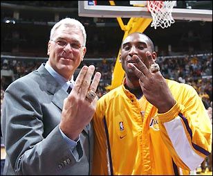 Phil Jackson and Kobe Bryant show off the hardware. Showtime Lakers, Dear Basketball, Pete Sampras, Kobe Bryant Family, Kobe Bryant Nba, Phil Jackson, Jerry West, Kobe Bryant Pictures, Kobe Bryant Wallpaper