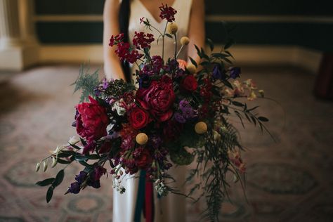 Fall Jewel Tone Wedding, Jewel Tone Wedding Flowers, Asian Fusion Wedding, Merlot Wedding, Willow Wedding, Jewel Toned Wedding, Brides Flowers Bouquet, Marsala Wedding, Jewel Tone Wedding