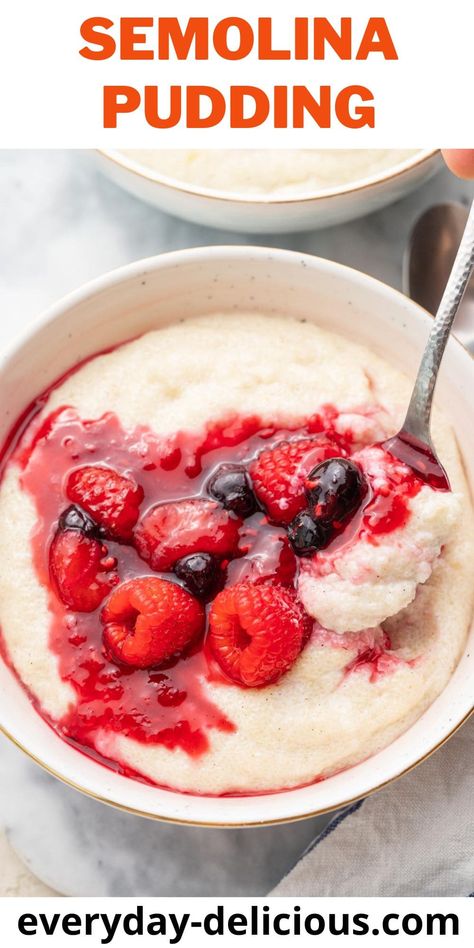 Semolina Pudding is one of my favorite breakfast ideas. Quick to make, creamy, and delicious. I like it most with berry compote on top! Best Pierogi Dough Recipe, Pierogi Dough Recipe, Breakfast Ideas Quick, Polish Breakfast, Pierogi Dough, Semolina Recipe, Cooking Hobby, Polish Dumplings, Semolina Pudding