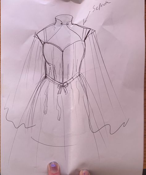 Queen Anne Neckline Dress, Semi Sweetheart Neckline, Sundress Ideas, Angle Sleeve, Hanging Sleeves, Sheer White Top, Dress Templates, Lace Drawing, Queen Anne Neckline