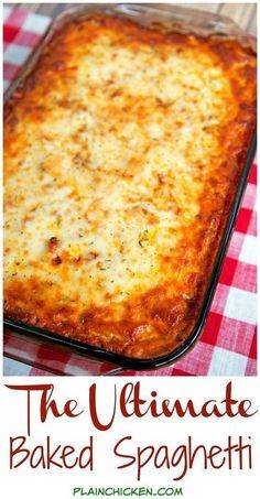 The Ultimate Baked Spaghetti - cheesy spaghetti topped with Italian seasoned cream cheese, meat sauce and mozzarella cheese - SOOOO good! Makes a great freezer meal too! We ate this two days in a row! Spaghetti Sauce Casserole, Baked Spaghetti With Italian Sausage, Baked Spaghetti With Sausage, Italian Casseroles Baked, Ultimate Baked Spaghetti, Pasta Craving, Spaghetti Baked, Spaghetti Casserole Recipe, Spaghetti Recipes Easy