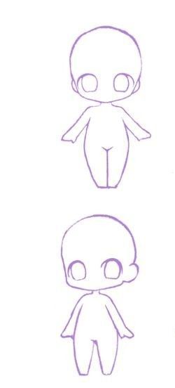 Chibi Poses Step By Step, Chibi Ears Drawing, How To Draw Cartoon Head, Anime Chibi Tutorial, Chibi Head Side View, Chibi Body Base Drawing, Easy Chibi Drawings Step By Step, Kawaii Body Drawing, How To Draw A Chibi Character