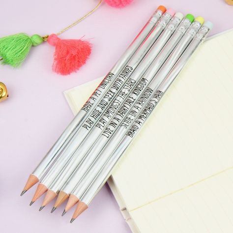 Looking for school stationery? Our Unicorn Wishes Holographic Pencils are ideal for the pencil case! With Free Worldwide Delivery and No Minimum Spend. Slime Makeup, Lisa Angel, Cool School Supplies, School Supply, Desk Supplies, Cute Desk, Wooden Barrel, School Stationery, Too Cool For School