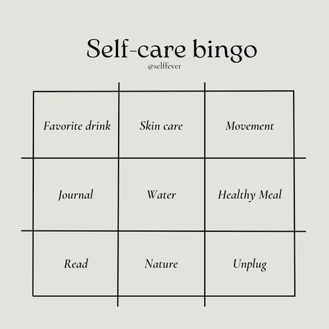 Template, self care, bingo, healthy, that girl Self Care Bingo, Bullet Journal Minimalist, Bingo Template, What To Do When Bored, Bingo Cards, Favorite Drinks, Bingo, Self Care, Self Love