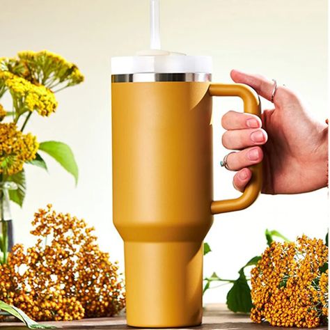 40oz Tumbler with Handle Lid and Straw Stainless Steel Vacuum Insulated Water Bottle Travel Coffee Mug Thermos Cup for Stanley - AliExpress 15 Coffee Smoothie, Vacuum Insulated Water Bottle, Stainless Steel Thermos, Stanley Quencher, Thermos Cup, Vacuum Cup, Custom Water Bottles, Tumbler With Handle, Water Bottle With Straw