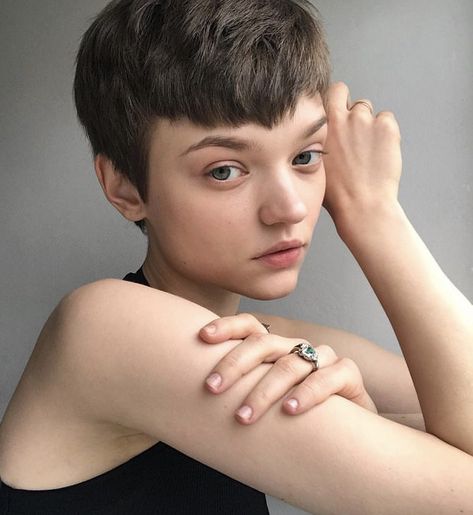 Pasha Harulia, Oct 30, Short Hair, Short Hair Styles, Pearl Earrings, Nose Ring, Instagram Post, Ring, Hair