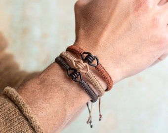 Macrame Gift Ideas For Men, Mens Macrame Necklace, Men Leather Accessories, Men’s Macrame Bracelet, Macrame Men Bracelet, Macrame Bracelets For Men, Men’s Leather Bracelet, Friendship Bracelets Men, Mens Leather Bracelet Diy